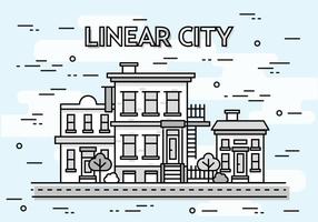 Free Linear Cityscape Vector Background