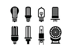 Iconos del vector de la bombilla