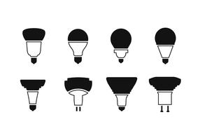 Iconos del vector de la bombilla