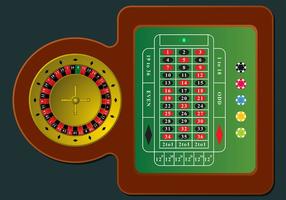 Vector de mesa de ruleta