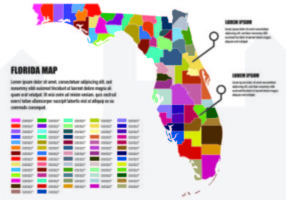 Florida Map Infographic