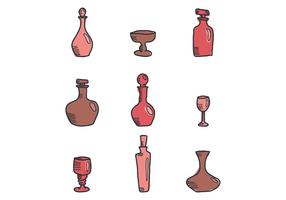 Red Decanters vector