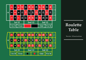 Roulette Table Vector