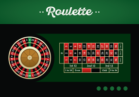 American Roulette Table Vector Illustration