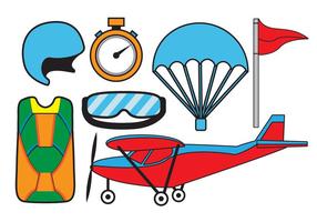 Skydiving element vector