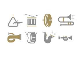 Marching band tools icon vector