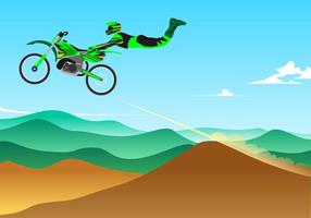 Jumping Style Motocross Free Vector