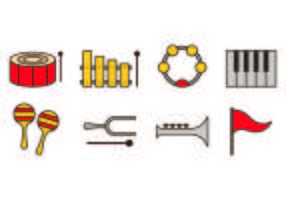 Set Of Marching Band Icons vector