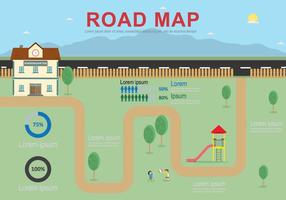 Free Education Roadmap Illustration vector