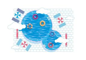 Innertube in the Pool Vector