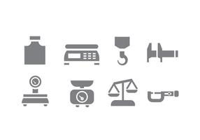 Measuring tool icons vector