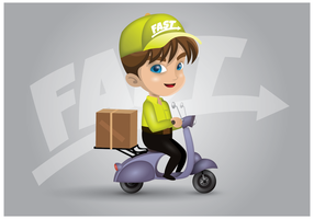 Free Mover Delivery Character Vector