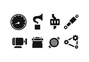 Car spare part icons vector