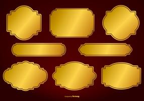 Gold Vector Labels Collection