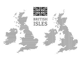British Isles and republic of Ireland Map vector