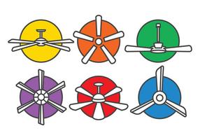 Ceiling fan vector set