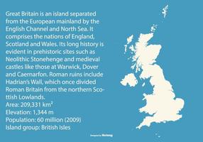 Map of Great Britain vector