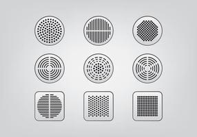 Speaker Grill Icons vector