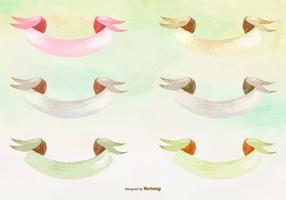 Hand Painted Ribbon Collection vector