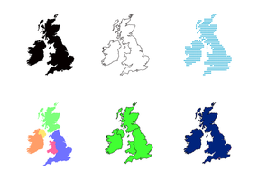 Republic of Ireland and British Isles Map Vector