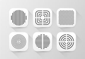 Speaker Grill Pattern Buttom Icon vector