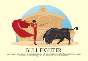 Ilustración de vector de combatiente de toro