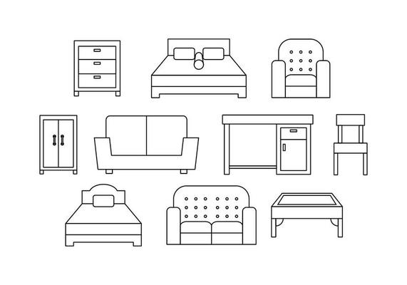 Free Furniture Line Icon Vector