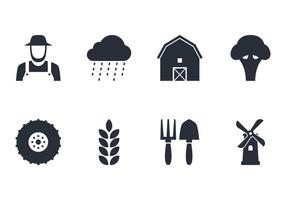 Conjunto de iconos de granja vector