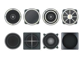 Speaker Grill Vector Icons Set