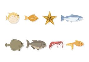 Flat Sea Animal Vectors