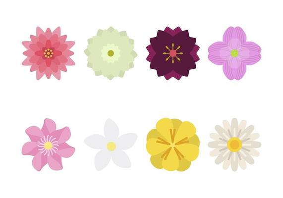 Vectores florales planos 157753 Vector en Vecteezy