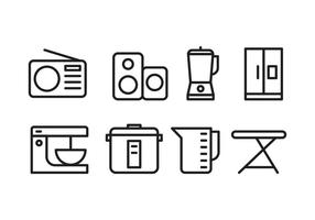 Home Appliances Icons vector