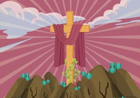 Lent Day Cross Vector Illustration 