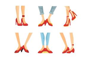 Ruby Slippers Collection Vector Illustration