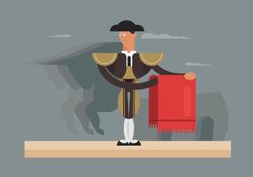 Bull Fighter Illustration vector