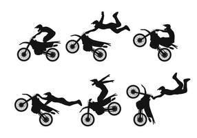 Motocross vector set