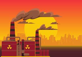Smoke Stack with Pollution Vector 
