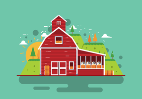 Free Red Barn Vector