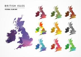 British and Irish Isles Map Vector