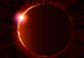 Ilustración del eclipse solar vector