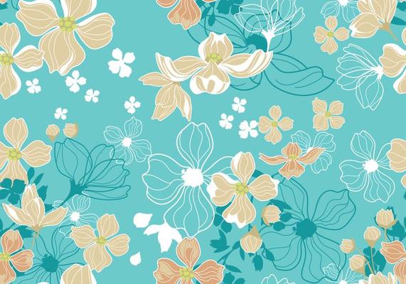 Dogwood Seamless Pattern