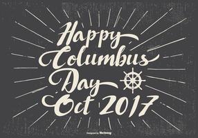 Old Typographic Columbus Day Illustration vector