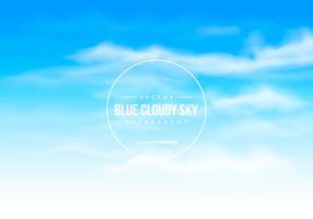 Cielo azul con ilustración de las nubes
