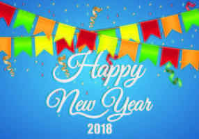 Background Of Happy New Year 2018 vector