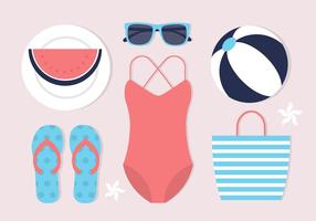 Free Summer Icons Vector Background