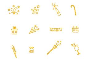 New Year Celebration Icons vector