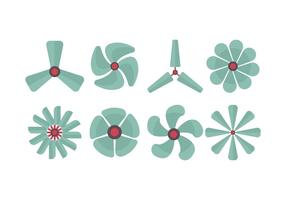 Set of Fans and Propellers Collection vector