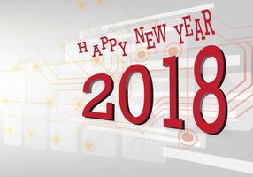 Happy New Year 2018 Vector 