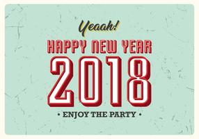 New Year 2018 Vintage Poster vector