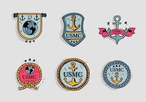 USMC Marine Army Logo Badge Vector